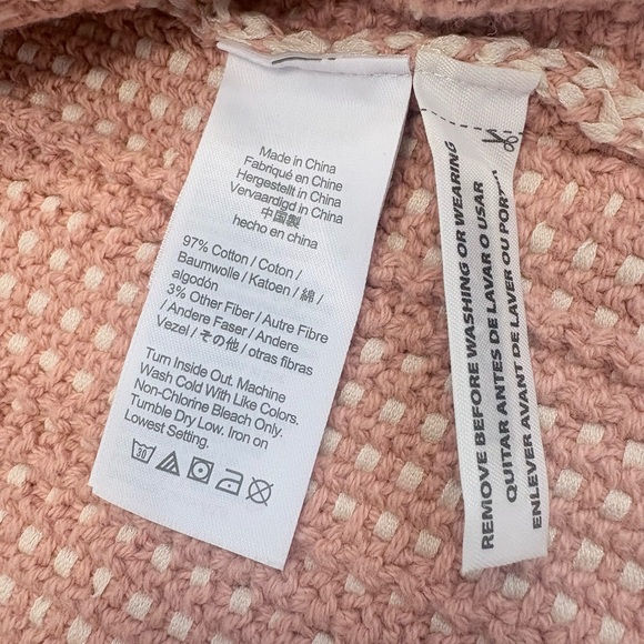 J. Crew Women's Pink Textured Open Front Cardigan Sweater - Picture 7 of 9